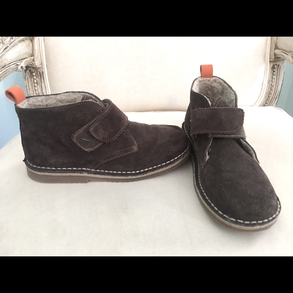 Boden Boys Chocolate Suede Chukka Boots